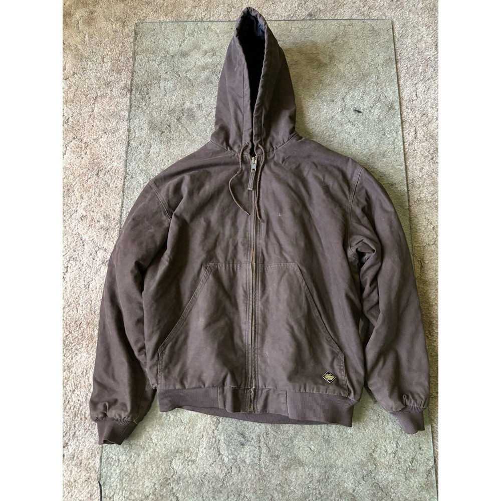 Berne Duck Active Jacket Mens XL Brown Good Quilted Workwear Coat HJ23BB